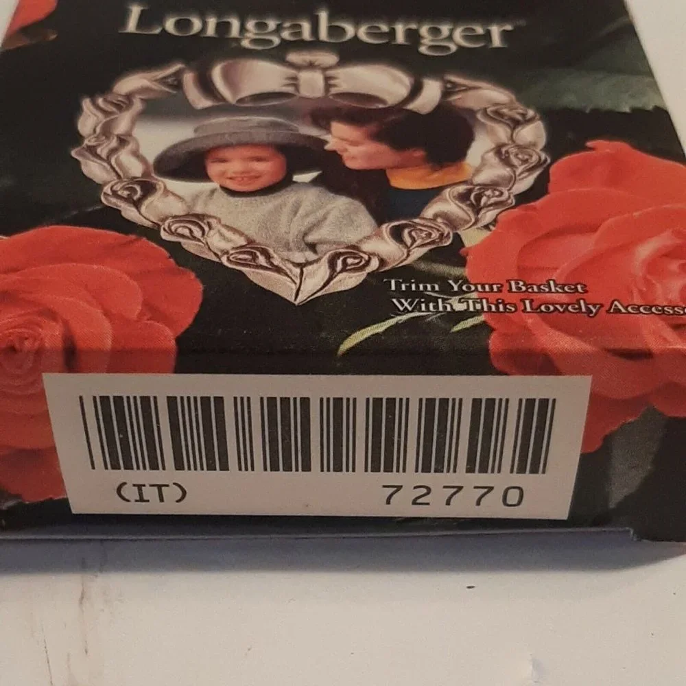 2 Longaberger Heart Basket Accessories Trim Frames Tie Ons 1998